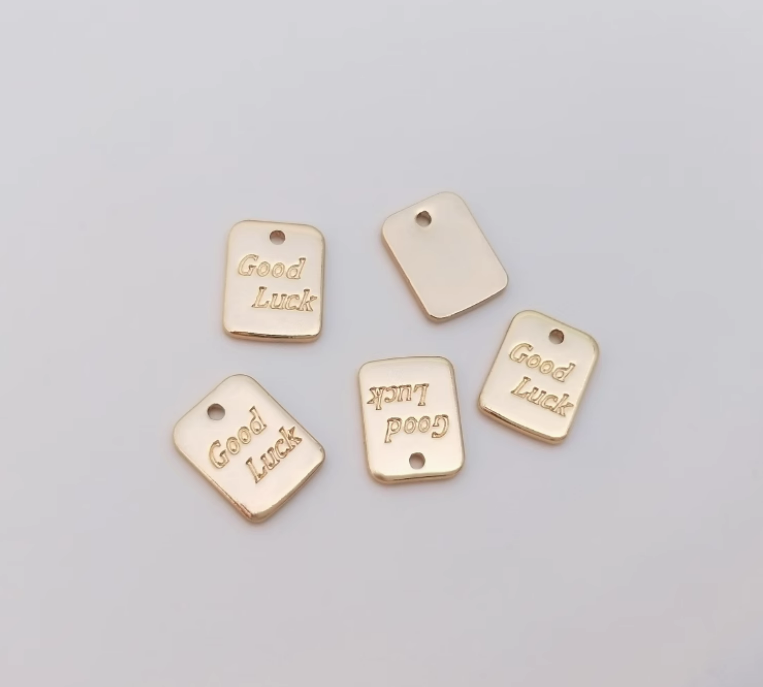 Tarnish-Resistant 14K Gold-Filled Customizable Letter Pendant – Sakura, Heart, and Rectangle Shapes