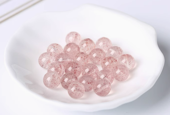 Natural Starlight Strawberry Quartz Beads – Unique and Eye-Catching